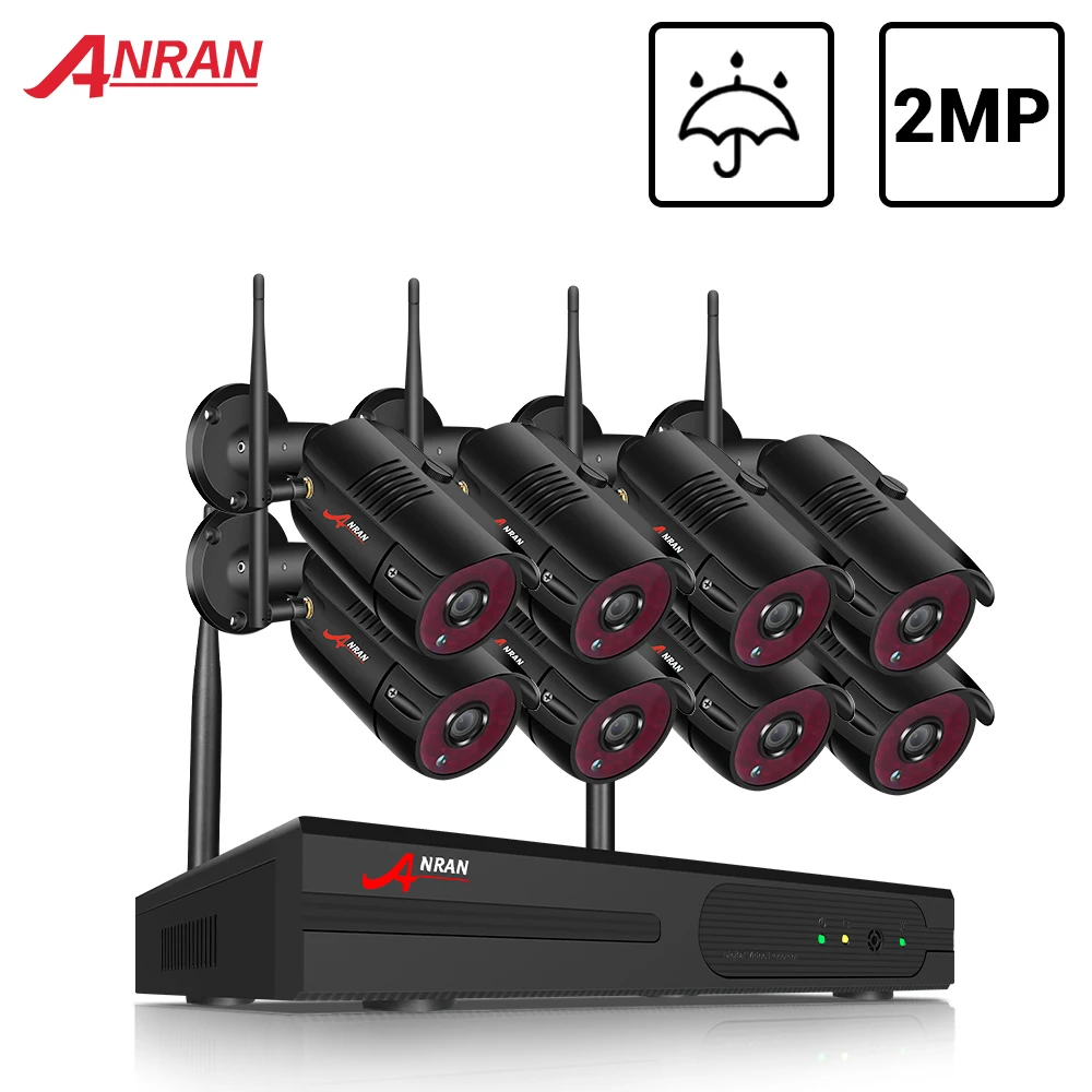 ANRAN система видеонаблюдения беспроводная 1080P NVR с 2.0MP наружная Водонепроницаемая