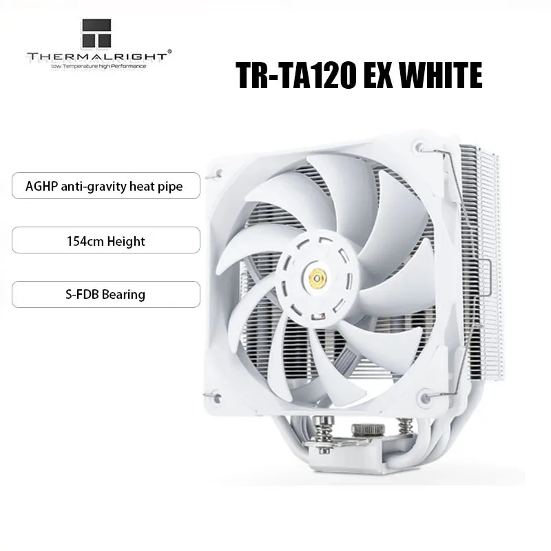 Thermalright Ta120 Ex Mini In Bianco E Nero Cpu Ventola Radiatore Computer Desktop 5 Tubo Di Calore Aghp Base In Rame