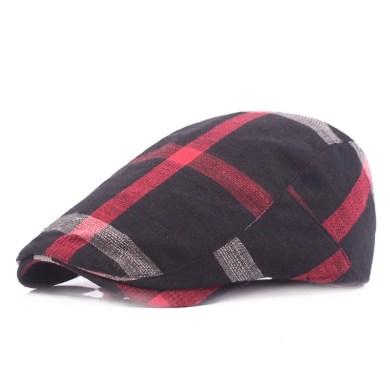 

Classic Englad Style Plaid Berets Caps For Men Women Casual Unisex Sports Caps Cotton Berets Hats Boina Casquette Flat Cap