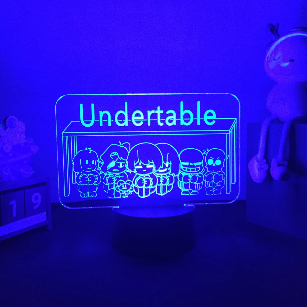 holiday nights of lights Hot Game Undertale LED Table Lamp Figure Sans And Frisk 3D night light for Bedroom Decoration xmas gift anime lamp 3d night light