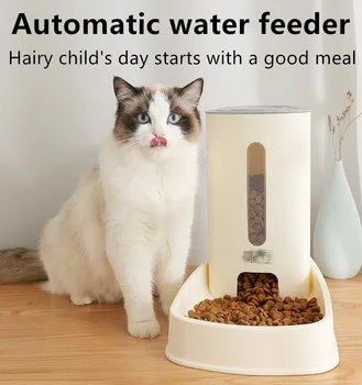 

3.8L Pet Cat Automatic Feeders Plastic Dog bowl Water Bottle Large Capacity Food Water Dispenser Cats Dogs Feeding Bowls