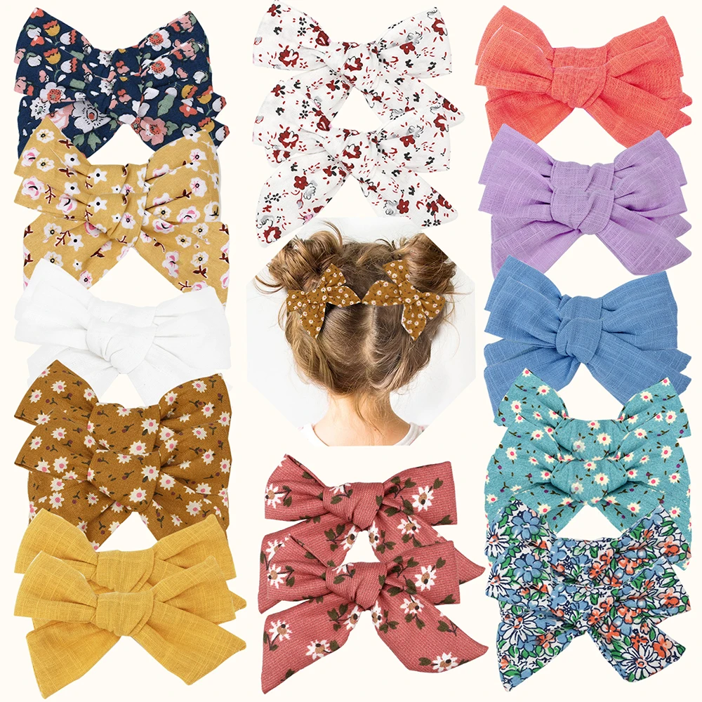 

CN 2 Pcs/lots Korea Girls Knotted Hair Bows Fashion Kids Hair Clips Bowknot Hairpin Hairgrips Barrettes Baby Hair Accessories