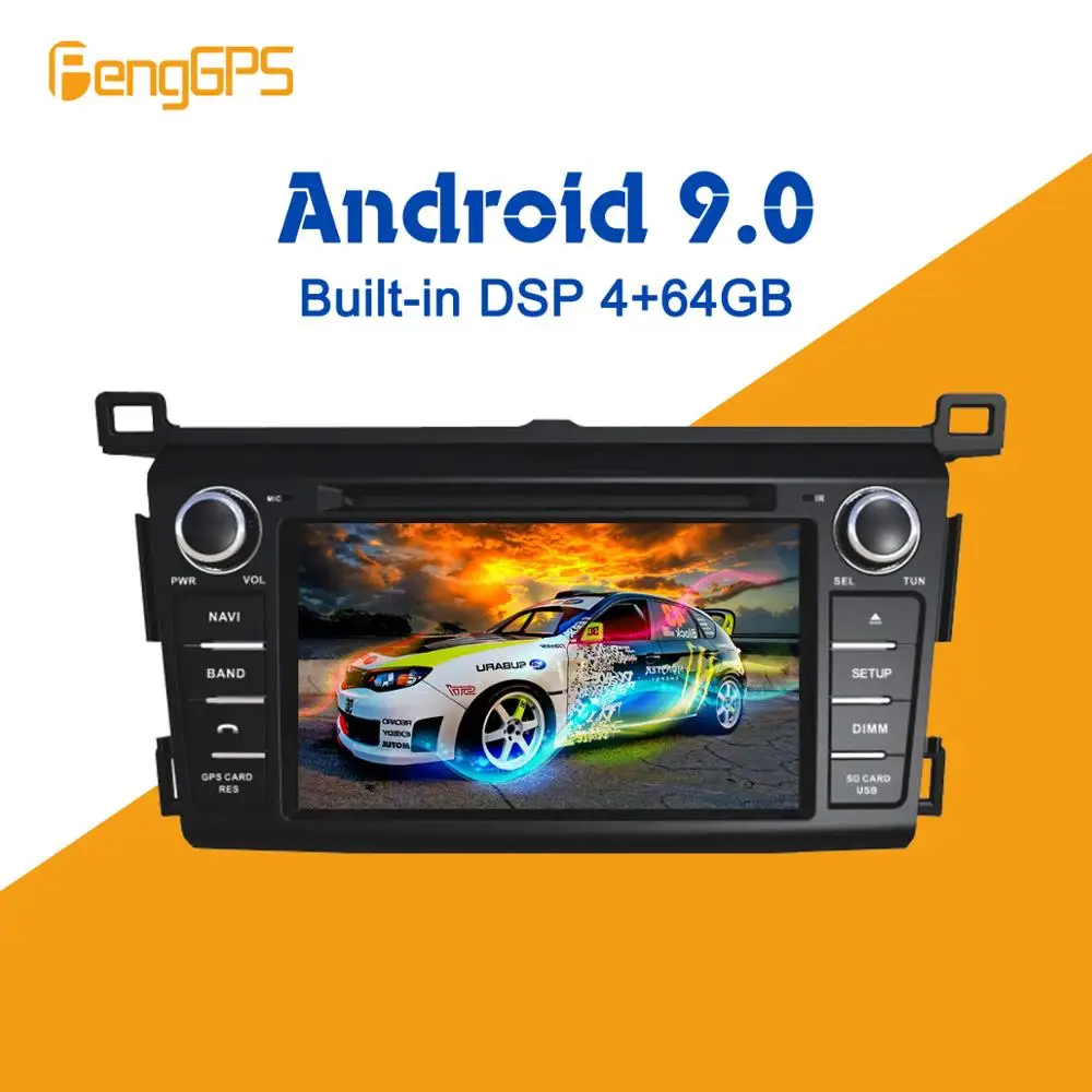 Android 9,0 PX5 4+ 64 ГБ Автомобильный dvd-плеер встроенный DSP Автомобильный мультимедийный радио для Toyota RAV4 Rav 4 2013- комплект с gps-навигатором