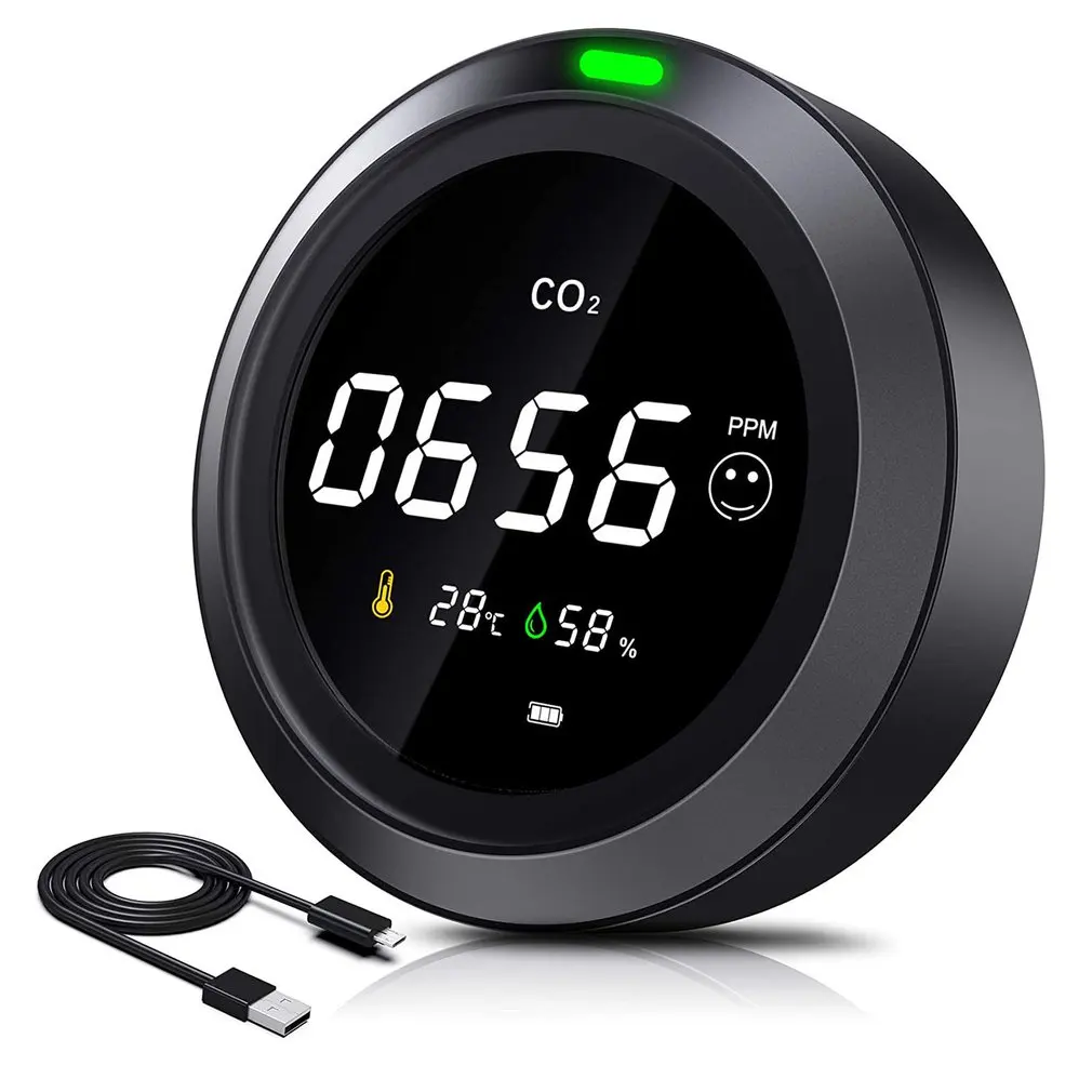 

NEW Carbon Dioxide Detector Gas Analyzer Multifunctional 3 In 1 Air Quality Monitors CO2 Gas Detector Temperature Humidity Meter