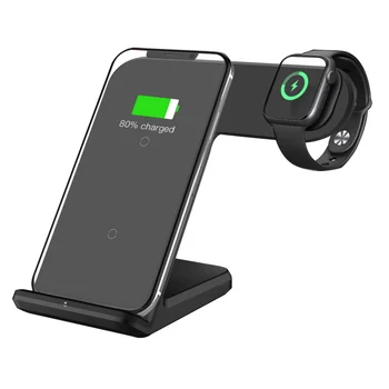 

10W 2 In 1 Qi Wireless Charger stand For Apple IPhone 11 Pro Max For Iwatch Series 5/4/3/2/1 Charge Dock Station
