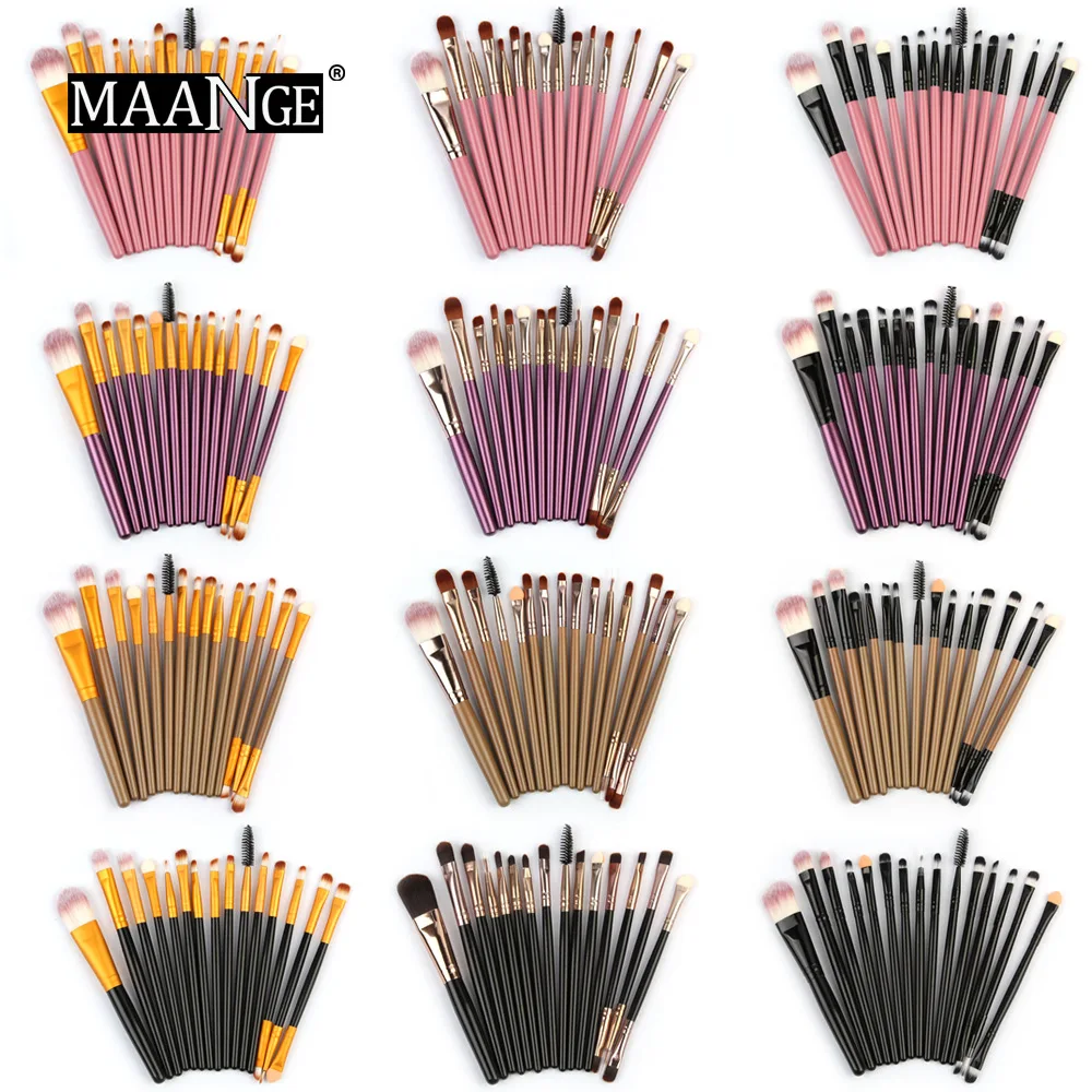 Manufacturers Direct Selling Maange 15 Eye Makeup Brush Set Beauty Tool Eyeshadow Brush Foreign Trade Hot Selling