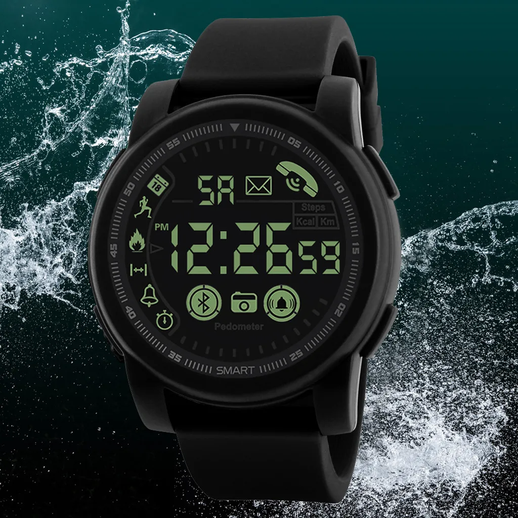 Men Sport Watches Fitness Tracker Waterproof Bluetooth Smart Watch Pedometer for Android iOS Wrist Clock Reloj Hombre homme