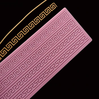 

minsunbak Grid Cake Lace Mat Strip Lace Silicone Mould Cake Edge Decoration Tool Sugar Craft Embossing Mould