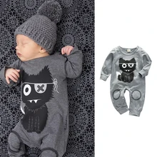 Baby Girls Romper Cotton Animal Long Sleeve Jumpsuits for Child Clothing