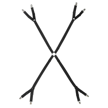 

New One set Crisscross Adjustable Bed/Fitted Sheet Straps Suspenders Gripper/Holder/Fastener -Keep your bed sheet in place