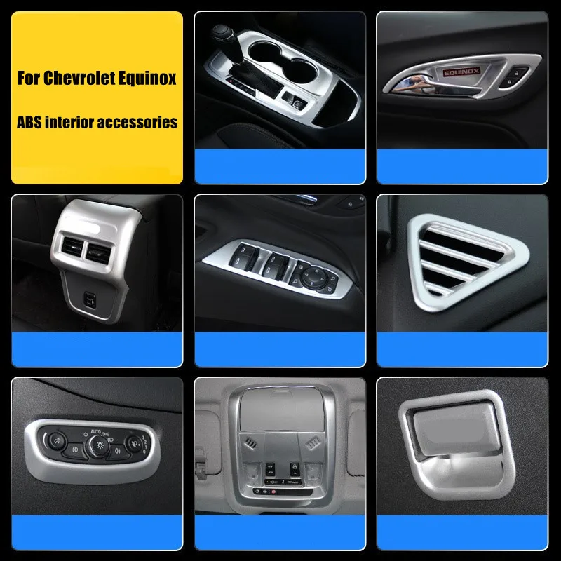 

For Chevrolet Equinox 2017 2018 ABS matte interior lifting panel central control gear air outlet decorative styling accessories