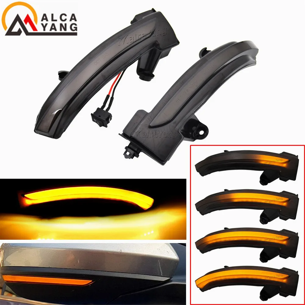 

Pair For Renault Megane IV 2016-2019 Talisman 2016- LED Dynamic Side Mirror Blinker Light Turn Signal Sequential Indicator Lamp