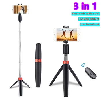 

2020 New smartphone selfie stick Portable Mini Extendable Foldable tripod selfie stick With Shutter Remote Self-Timer Artifact