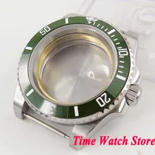 40 мм 316L чехол для часов из нержавеющей стали сапфировое стекло зеленый керамический ободок подходит для Miyota 8215 ETA 2836 мужские часы C99