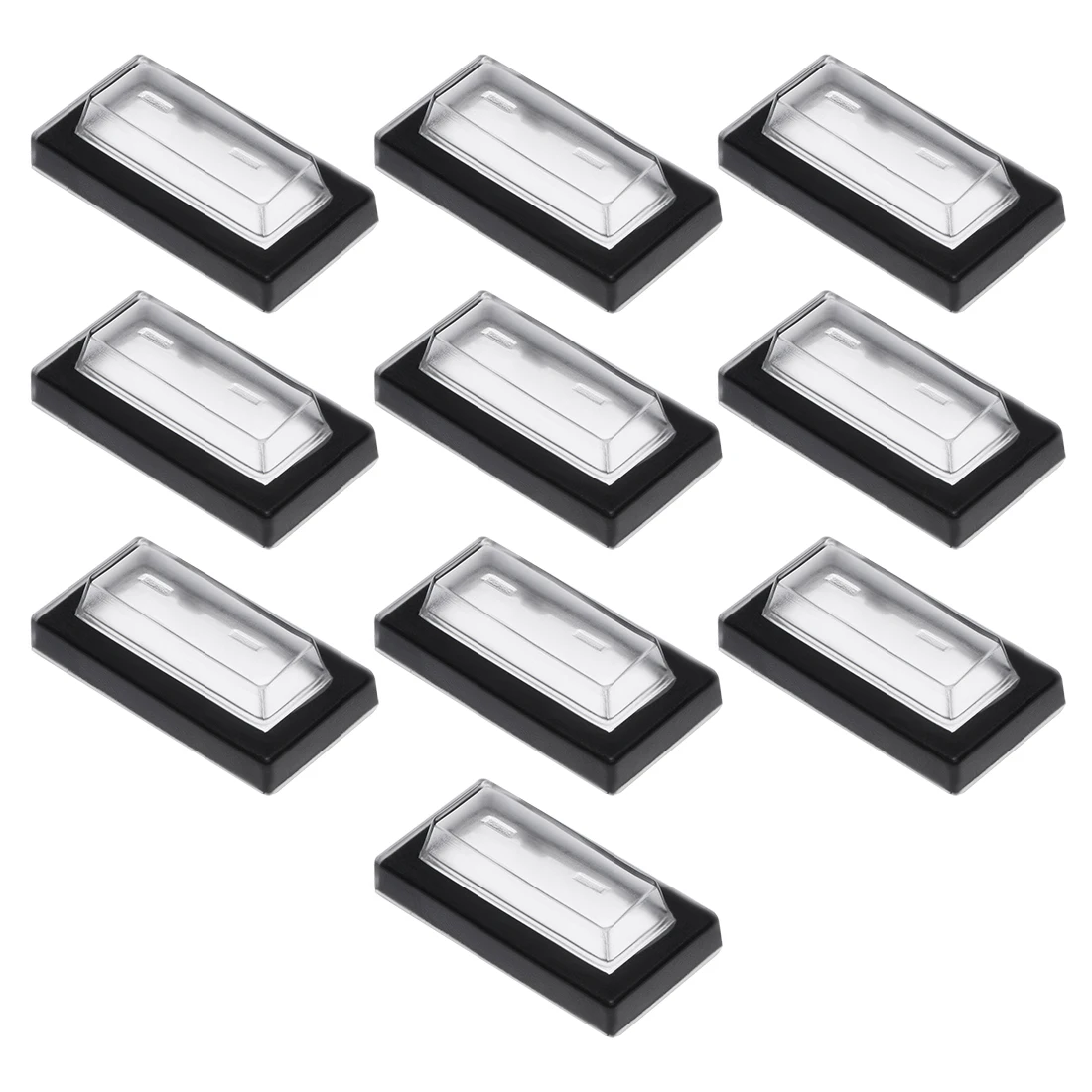 

uxcell 10pcs Waterproof Case Switch Covers Caps Protector Clear Black Rectangle Splash for Boat Rocker Switch