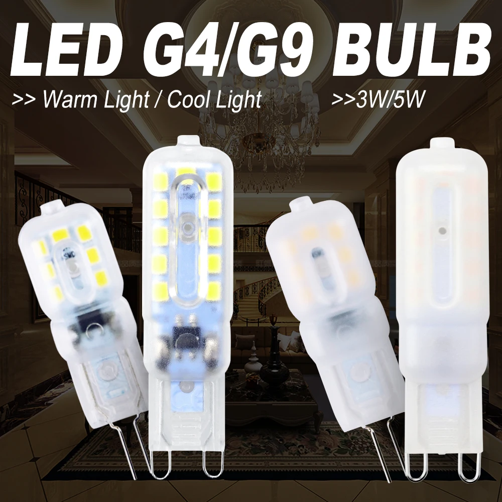 

G9 LED Lamp G4 Led Bulb LED 3W 5W Corn Bulb 2835SMD Bombilla g9 LED Light Dimmable Chandelier Candle Light Replace Halogen Lamp