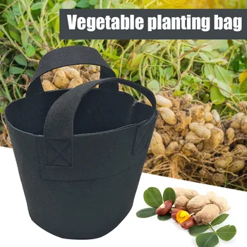 

10L Flower Pot Seedling Growing Bags Garden Vegetable Potato Felt Planting Bag Growing Box Round Pot Container