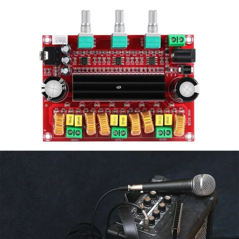 TPA3116D2 2,1 цифровой аудио усилитель плата DC 24V 80Wx2+ 100W сабвуфер