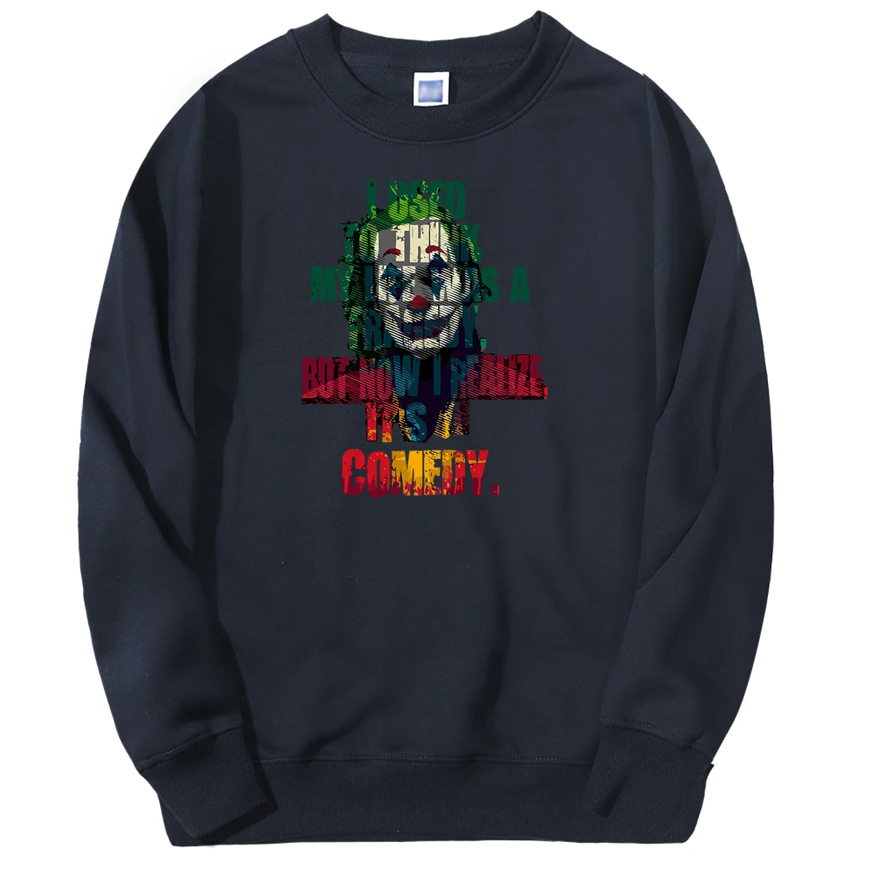 Джокер трагедия комедии Для мужчин Толстовка Толстовки Артур свитер Joker флис уличная кофты новая весенняя спортивная одежда - Цвет: Dark Blue