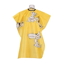 Милая мультяшная собака узор детская одежда для парикмахерской водонепроницаемая ткань салон Прическа покрытие мягкая Парикмахерская Ткань для стрижки волос