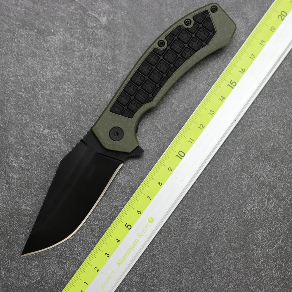 

Kershaw 8760 folding knife 8Cr13Mov blade nylon fiberglass + rubber handle outdoor camping hunting survival knife EDC tool