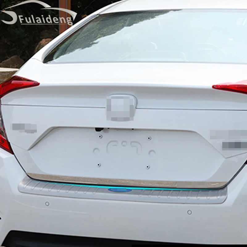 Для Honda Civic- Задняя Крышка багажника отделка люка дверная ручка литьевая гарнитура акцент полосы стиль