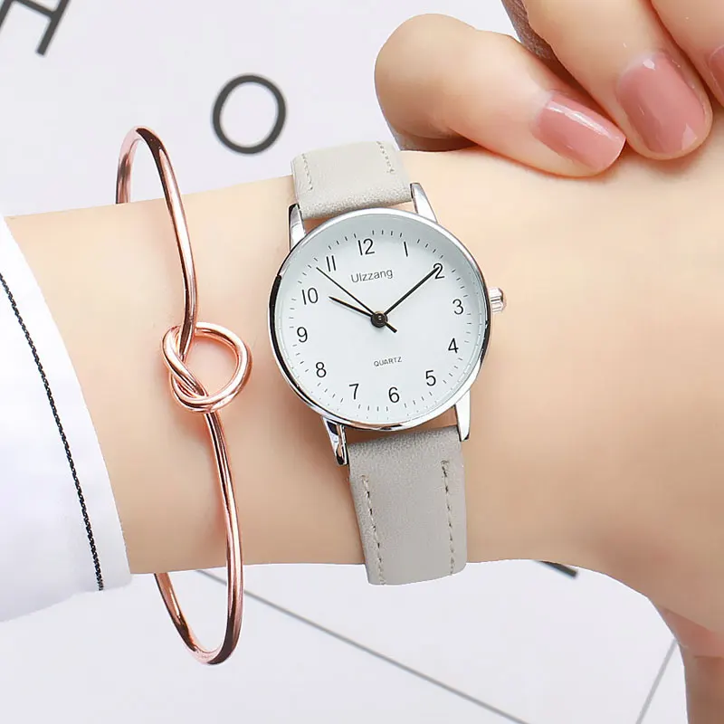 

New Simple Small Fashion Quartz Watch Exquisite Women Clock Popular Brand Casual Leather Watches Retro Ladies Quartz Wristwatch
