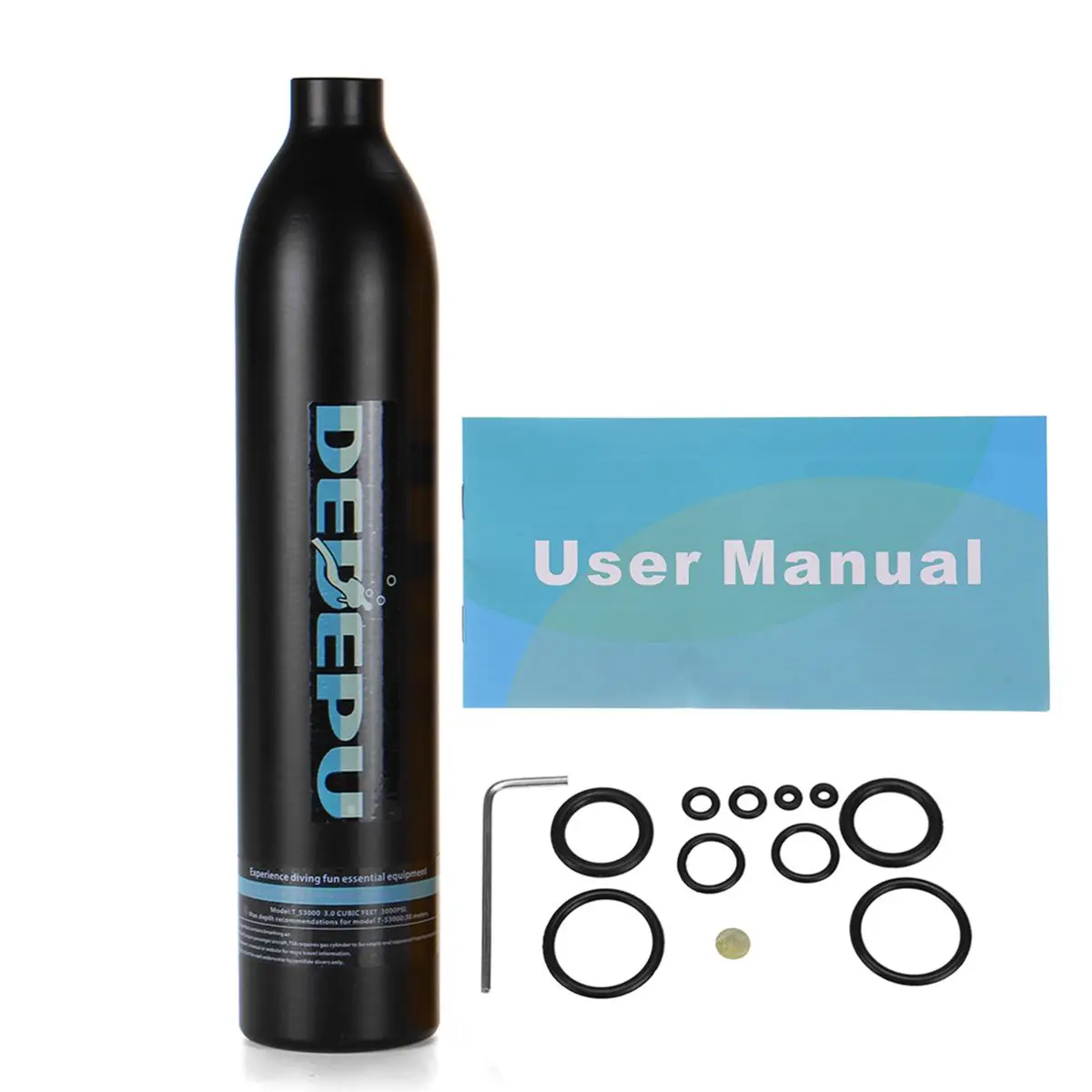 DIDEPU 0.5L Oxygen 0.5L Diving Equipment Mini Scuba Diving Cylinder Scuba Oxygen Cylinder Air Tanks without Head