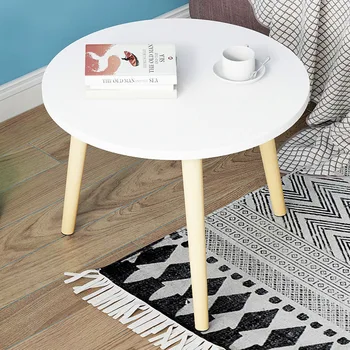 

Simple Small Coffee Table Creative Round Living Room Tea Table Modern Cute Beside Table for Home Furniture