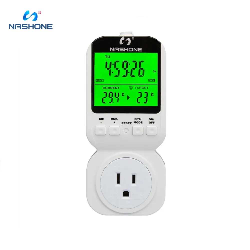 

Nashone Plug Timer Temperature Sensor Socket With Timer Smart thermostat switch 220V EU Control Room Thermostat For Gas Boiler