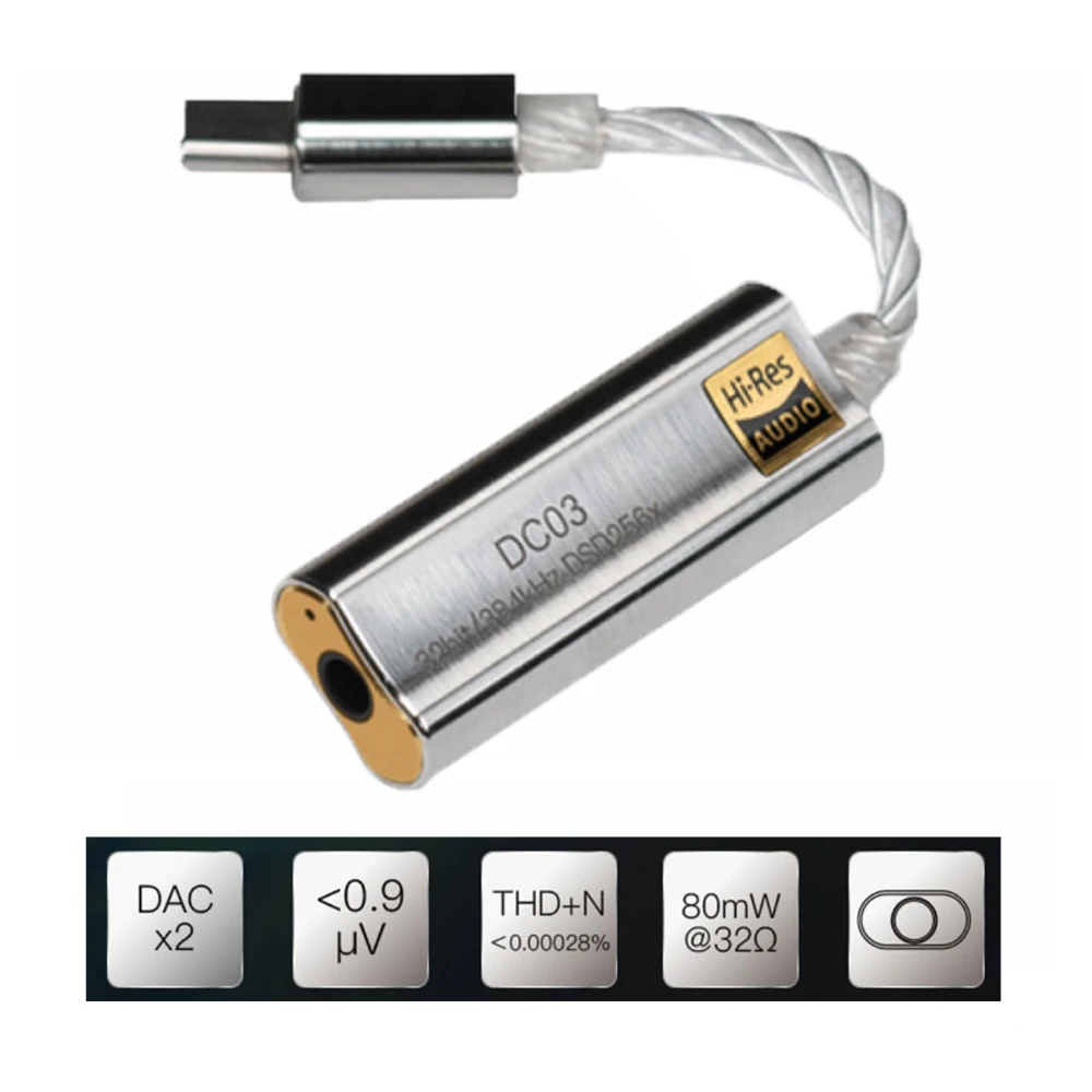 Adaptador de amplificador de auscultadores para ibasso dc01 dc03 usb dac para android pc ipad 2.5mm 3.5mm de alta fidelidade contrata cabo adaptador tipo-c