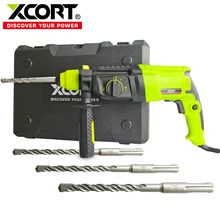 Xcort alta potência furadeira elétrica furadeira de impacto industrial grau recarregável martelo elétrico furadeira de impacto picareta de perfuração de uso duplo