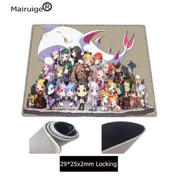 

Mairuige RE ZERO Anime Mouse Mat Version Large Lock Edge Waterproof Mausepad Computer Gaming Gamer Play Desk Mats for Lol Csgo