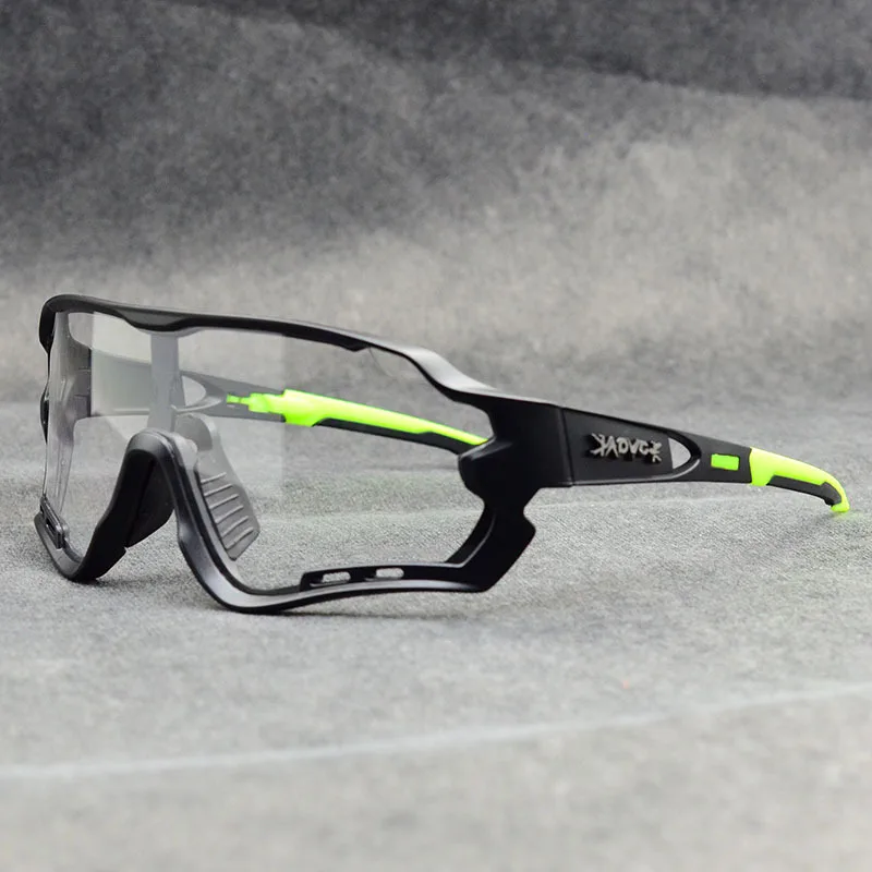 Фотохромные очки для горного велосипеда, шоссейного велосипеда, поляризованные очки для езды на велосипеде, мужские и женские солнцезащитные очки UV400 для горного велосипеда - Цвет: Black Green