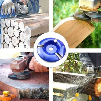 

For 16mm Angle Grinder Tool Milling Cutter Tea Tray Blade Tridentate Woodworking Disc Grinder 100MM Power Wood Carving