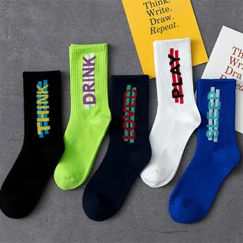 

Socks Men And Women Stocks Couples Tide Socks Autumn New Letters Stocks Cotton Socks Hip Hop Street Sports