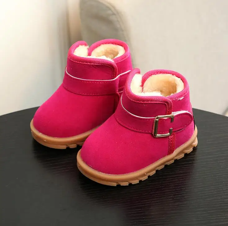 

New Plush Warm Baby Toddler Boots Fashion Child Snow Boots Shoes For Boys Girls Winter Shoes 1-6 Year old Kids Ankle Boots