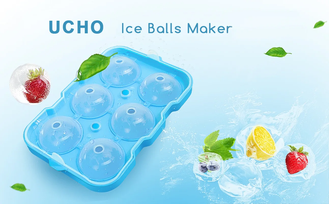 2021 new Buy 1 Get 1 3 colors 6 holes 4.5 X 4.5 cm diameter food grade plastic DIY ice cube tray making ice ball moldIce