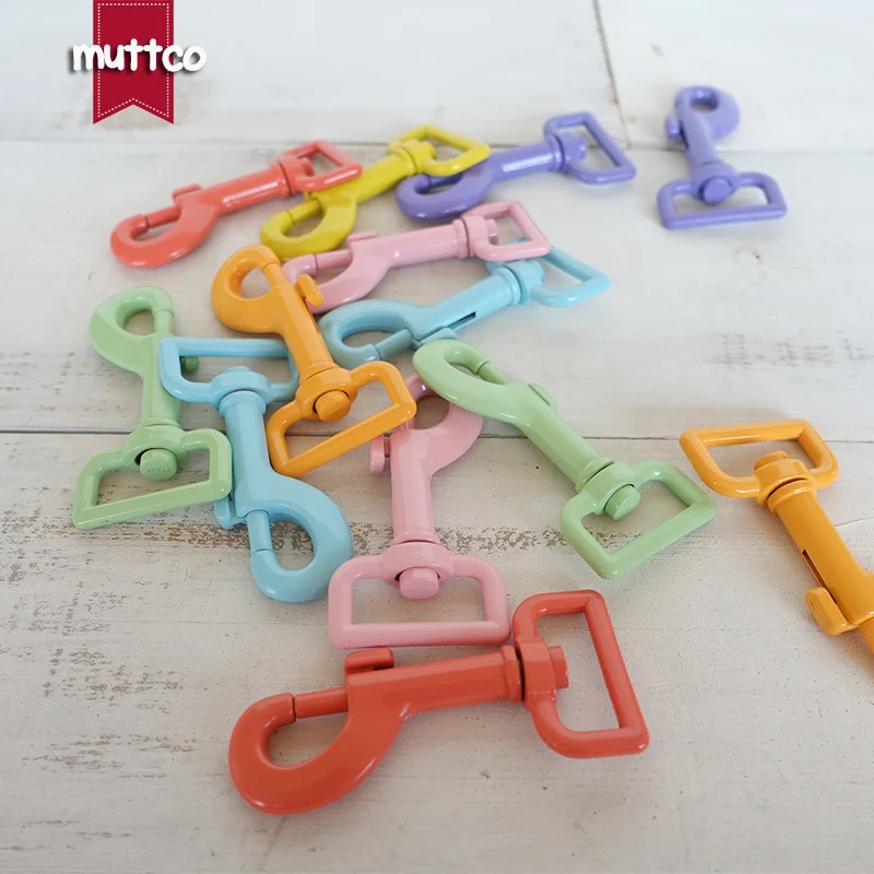 

50pcs/lot Metal Colourful dog Clasp Kirsite hook buckle hardware for 25mm webbing DIY Dog Leash parts top quality 7 colours