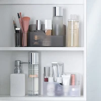 Plastic Makeup Bathroom Storage Box Cosmetic Organizer Desktop Make Up Jewelry Storage Case Sundries Table Container
