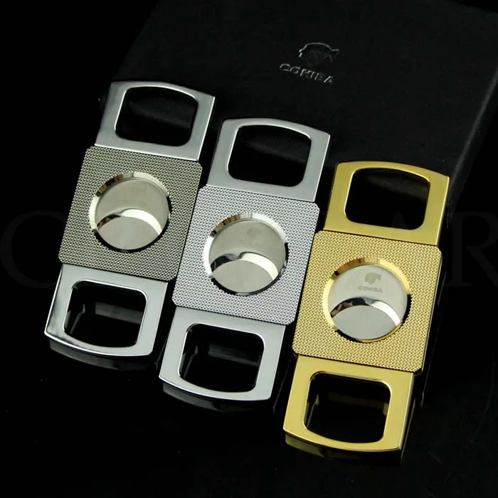  COHIBA Cigar Cutter Pocket Metal Siggar Cutter Sharp Stainless Steel Blade Portable Cigars Cut Outd