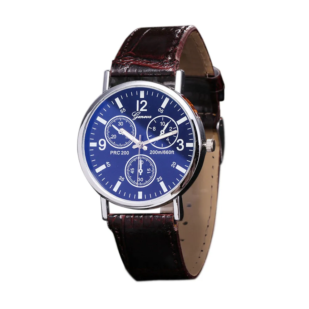 Geneva, роскошные Брендовые мужские часы, Blu Ray, стекло, часы, нейтральный кварц, имитирует наручные часы, платье, женские часы, подарки, reloj - Цвет: C