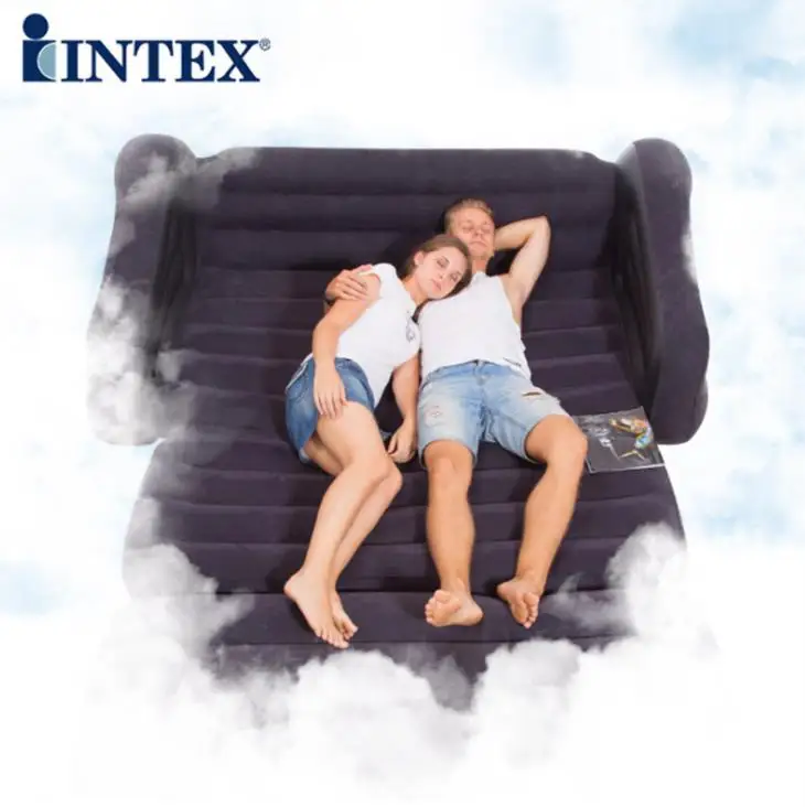 Надувной диван кровать Intex для 2 человек использования в помещении и на