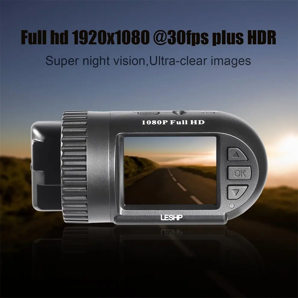 LESHP 801s 12M 1,5 дюймов TFT цветной ЖК-экран H.264 G-sensor защита приборной камеры Автомобильный видеорегистратор