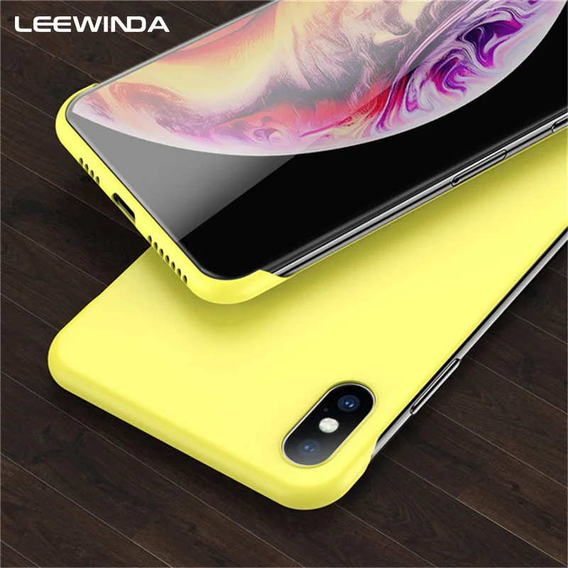 

Lovebay Slim Scrub Hard PC Frameless Phone Case For iphone 6 6S 7 8 Plus XR X XS Max Solid Matte Cover Back Case Borderle