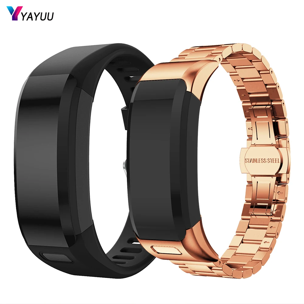 Ремешок YAYUU для часов Garmin Vivosmart HR сменный металлический браслет из нержавеющей