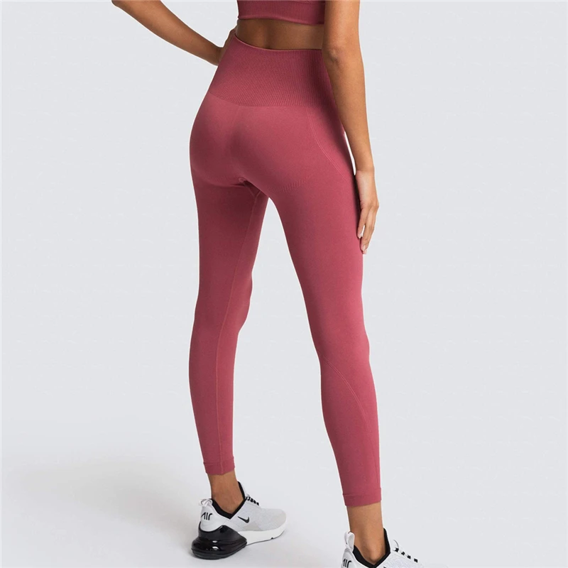Legging de Cintura Controle da Barriga sem Costura Calças de Treino Levantamento de Quadril Alta Fitness Energia Ginásio Corrida Activewear 14 ?? (3)