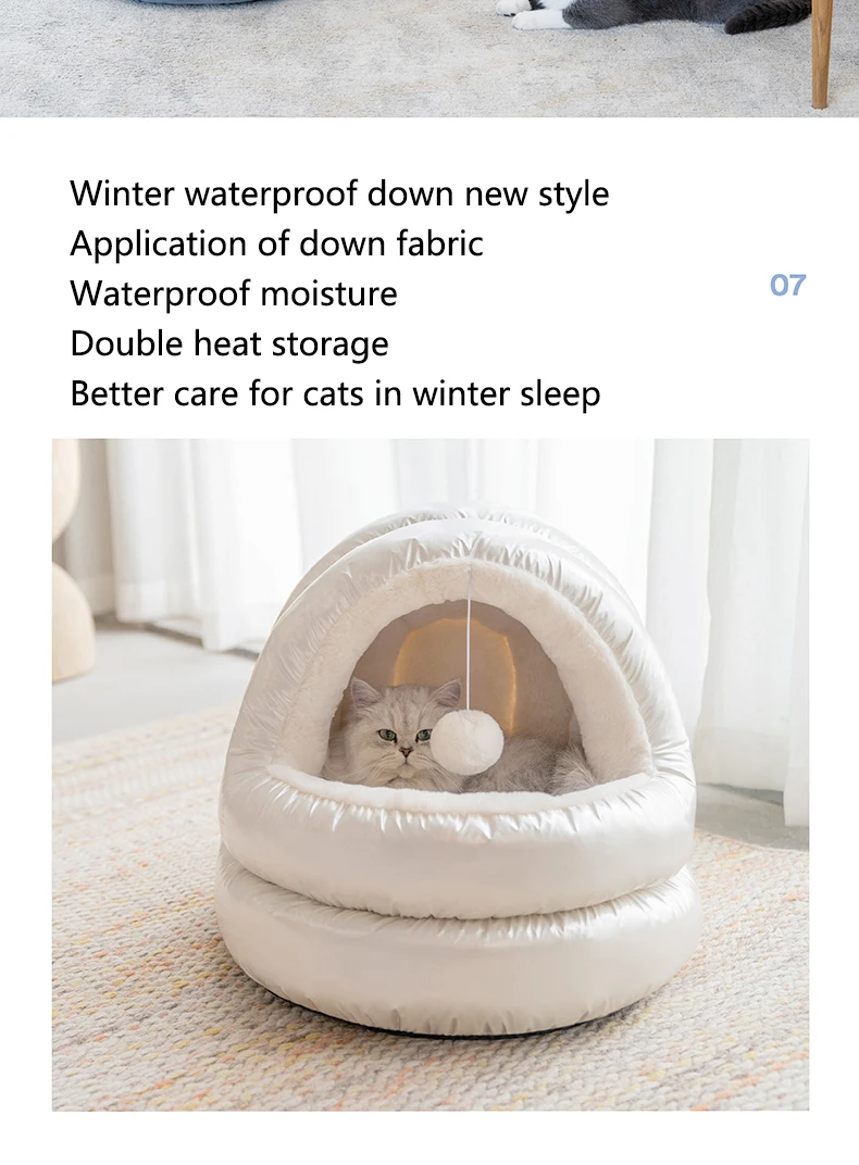 Кошачий наполнитель зимняя теплая кошка Закрытая кошачья кровать домик для кошки вилла щенок гнездо товары для кошек