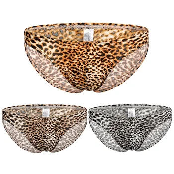 

Men's Leopard Sexy Low Waist Briefs Gay Briefs Sexy Underwear Men Ropa Interior Hombre Gay Underwear