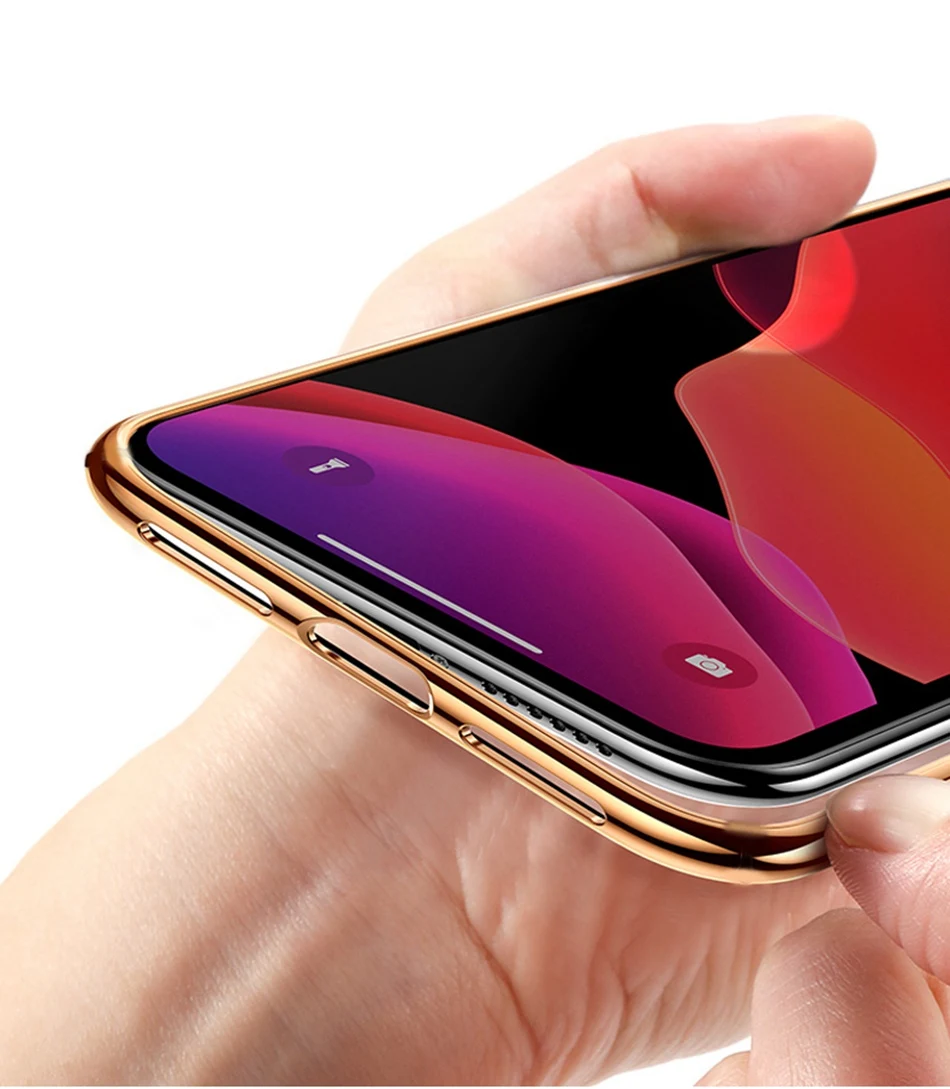 Роскошный прозрачный мягкий ТПУ чехол для iPhone 11 Pro Max 7 8 6 6s Plus 7Plus 8Plus X XS MAX XR Прозрачный чехол для iPhone11 чехол Coque